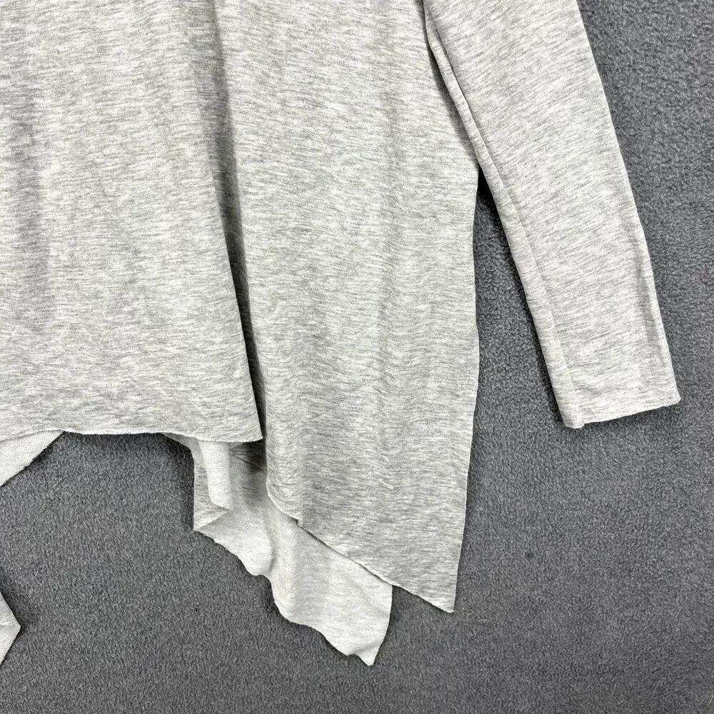 KLD Sweater Womens Small Gray Tunic Boxy Oversized raw hem‎ dolman sleeve